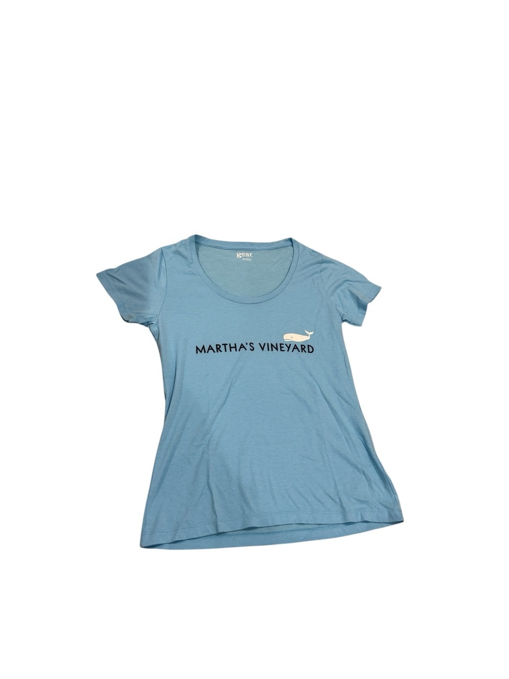 Women's Light Blue Martha's Vineyard Logo Tee